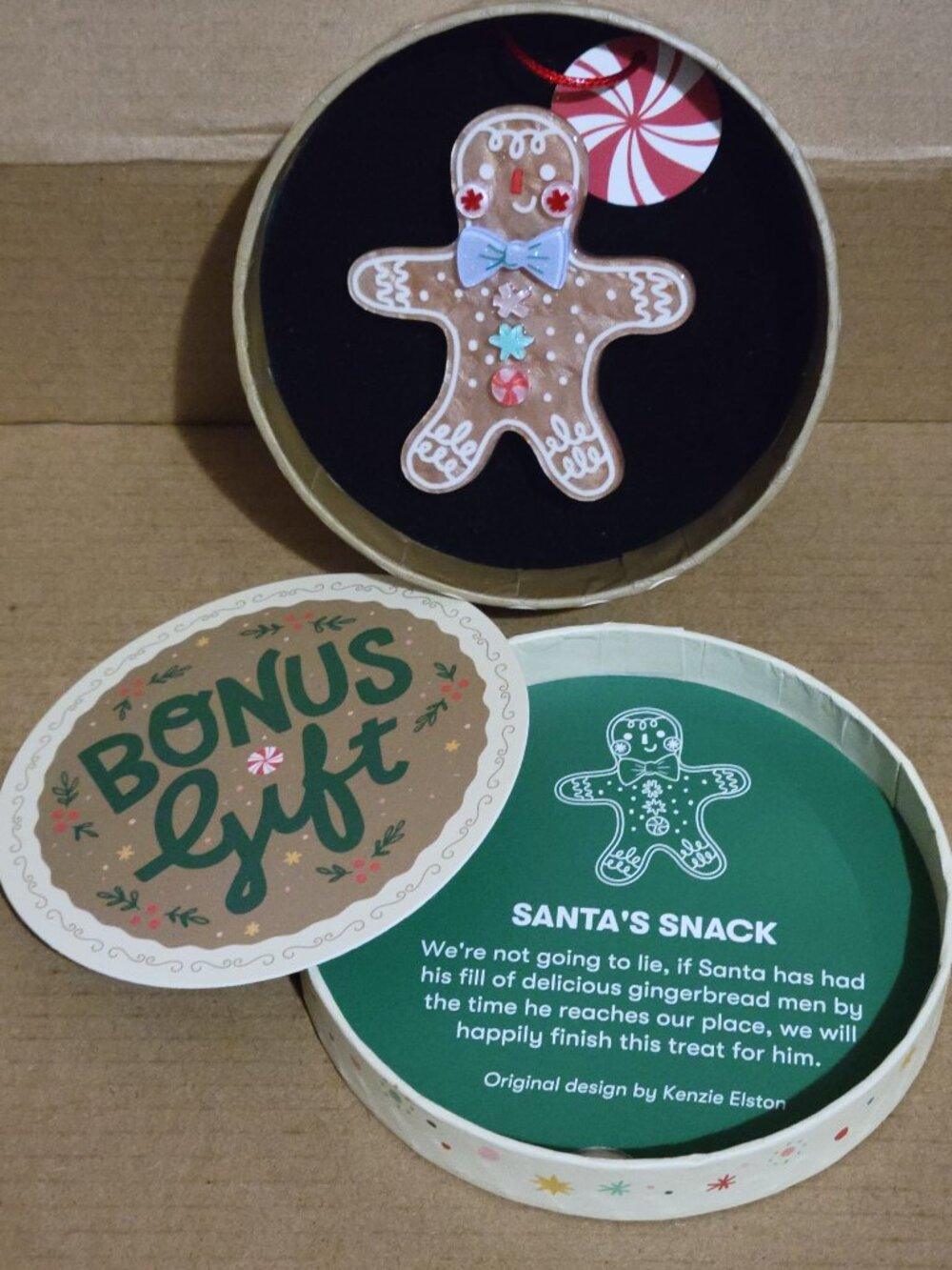 Erstwilder Santa's Snack Brooch Gingerbread Man